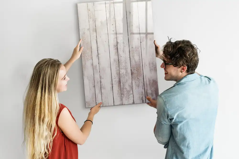 Tableau magnétique avec surface en bois naturel