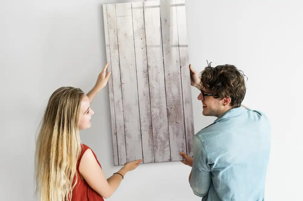 Tableau magnétique avec surface en bois naturel