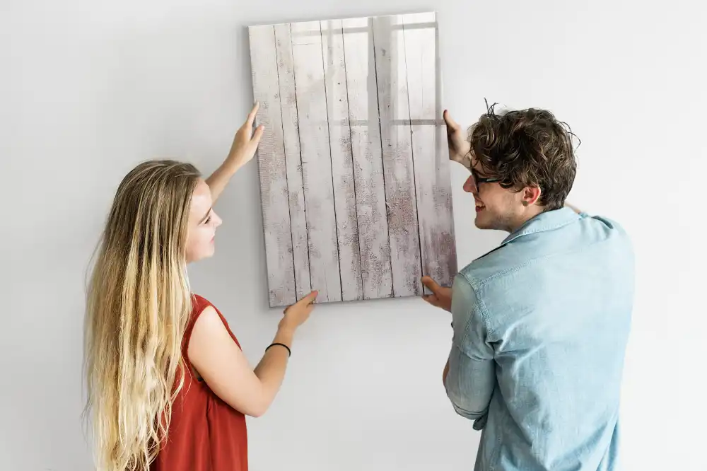 Tableau magnétique avec surface en bois naturel
