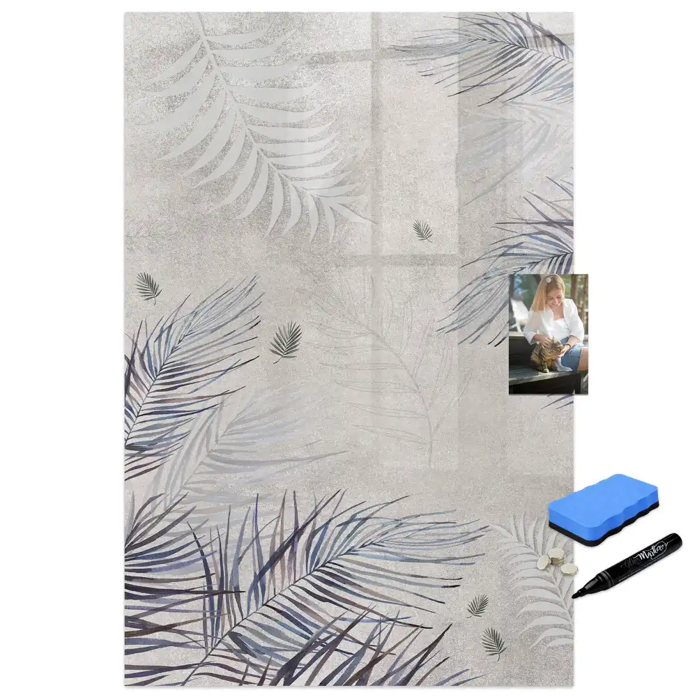Tableau magnétique pour dessin à motif de feuilles de palmier
