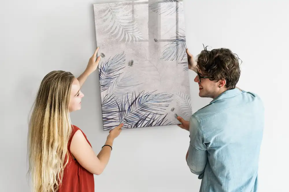 Tableau magnétique pour dessin à motif de feuilles de palmier