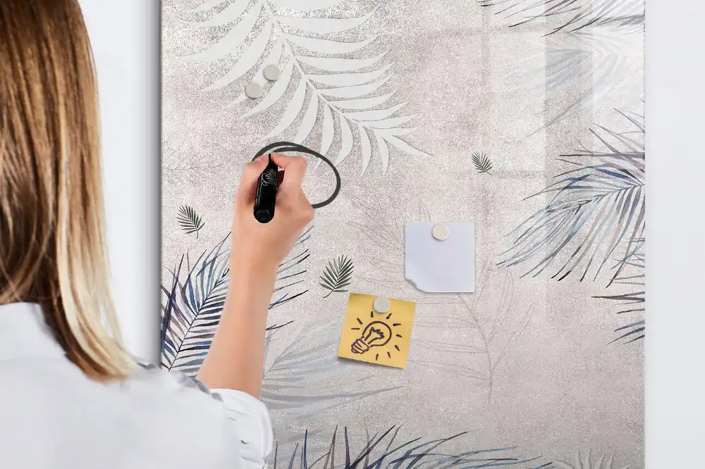Tableau magnétique pour dessin à motif de feuilles de palmier