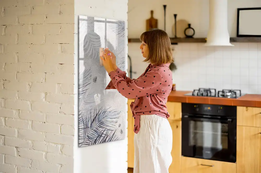 Tableau magnétique pour dessin à motif de feuilles de palmier