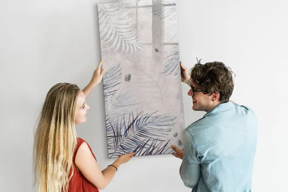 Tableau magnétique pour dessin à motif de feuilles de palmier