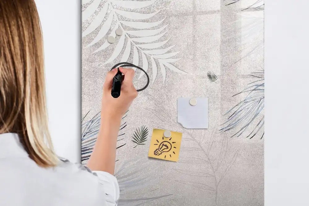 Tableau magnétique pour dessin à motif de feuilles de palmier