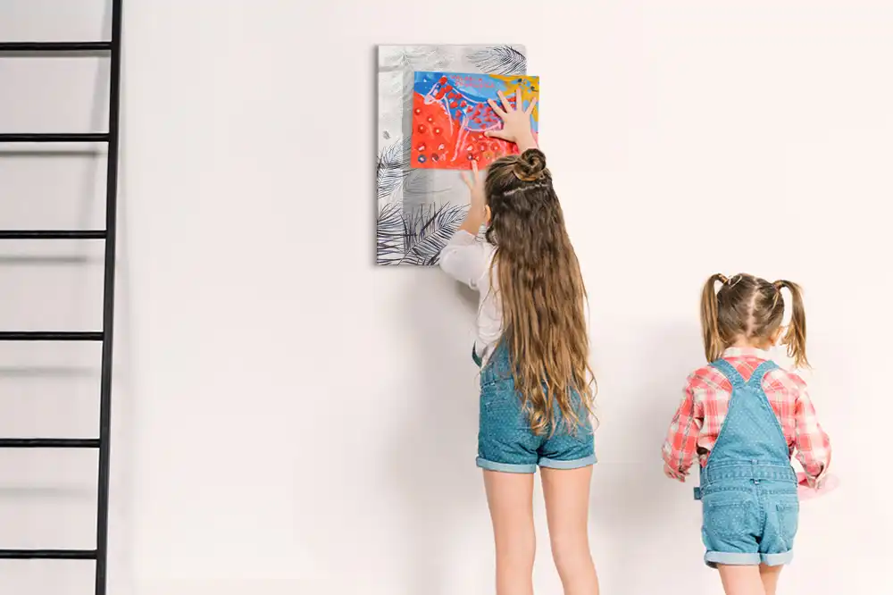 Tableau magnétique pour dessin à motif de feuilles de palmier