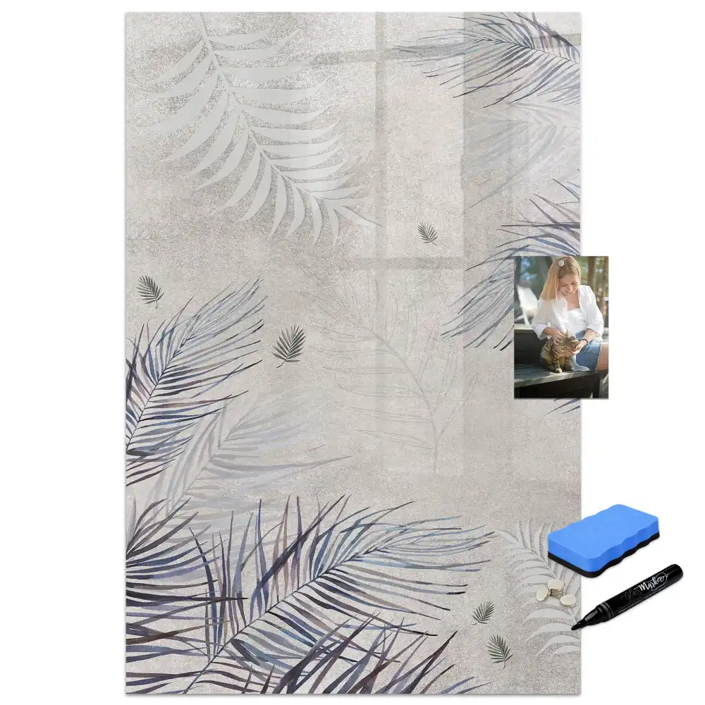 Tableau magnétique pour dessin à motif de feuilles de palmier