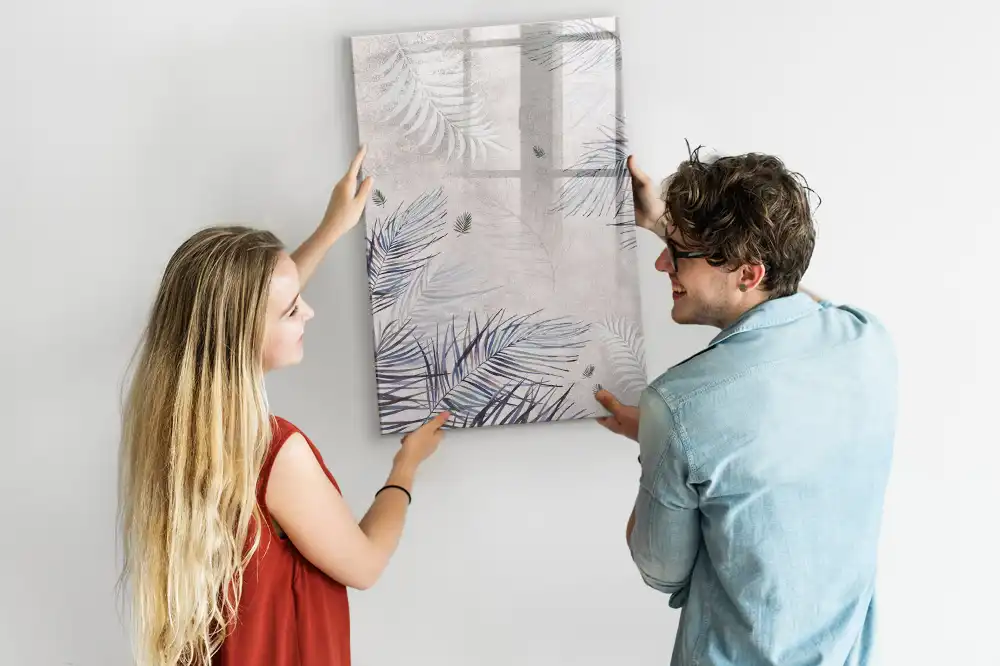 Tableau magnétique pour dessin à motif de feuilles de palmier