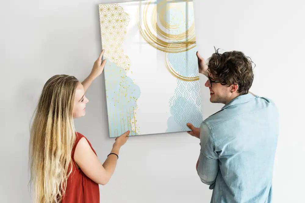 Tableau magnétique décoratif avec motif abstrait
