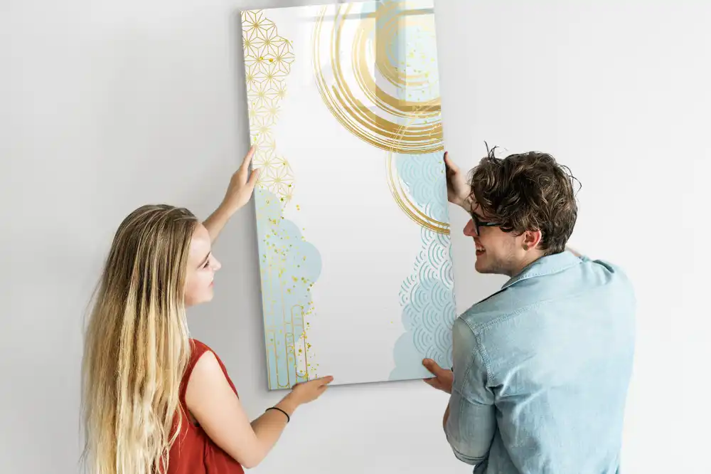 Tableau magnétique décoratif avec motif abstrait