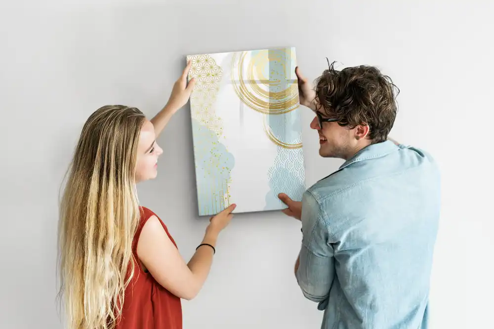 Tableau magnétique décoratif avec motif abstrait