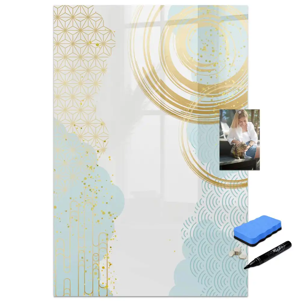 Tableau magnétique décoratif avec motif abstrait