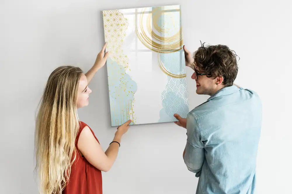Tableau magnétique décoratif avec motif abstrait