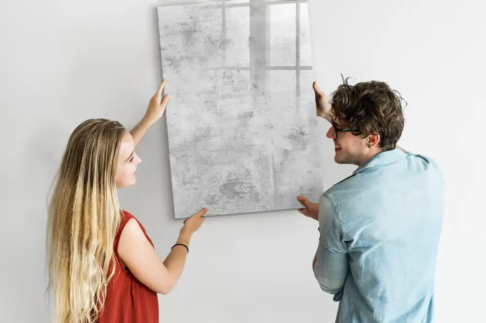 Tableau magnétique avec feutre pour mur en béton