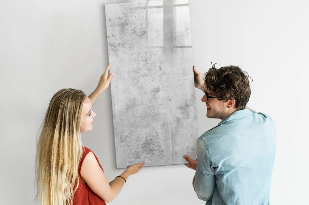 Tableau magnétique avec feutre pour mur en béton