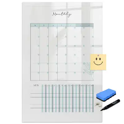Tableau magnétique mensuel effaçable avec feutre