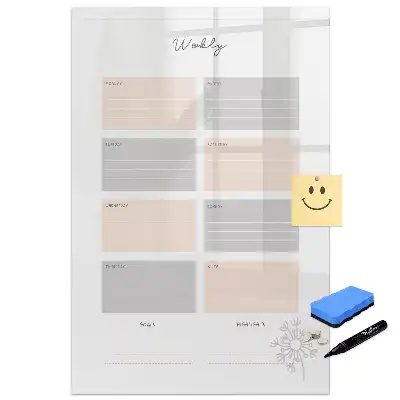 Tableau magnétique pour le planning hebdomadaire