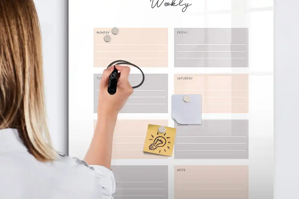 Tableau magnétique pour le planning hebdomadaire