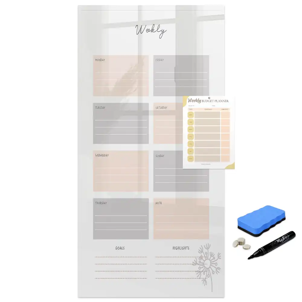 Tableau magnétique pour le planning hebdomadaire