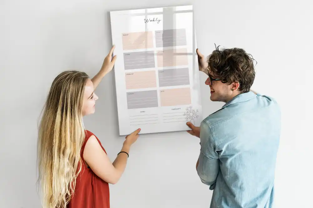 Tableau magnétique pour le planning hebdomadaire