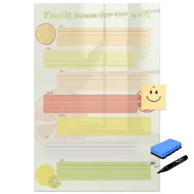 Tableau magnétique effaçable pour planning de menu