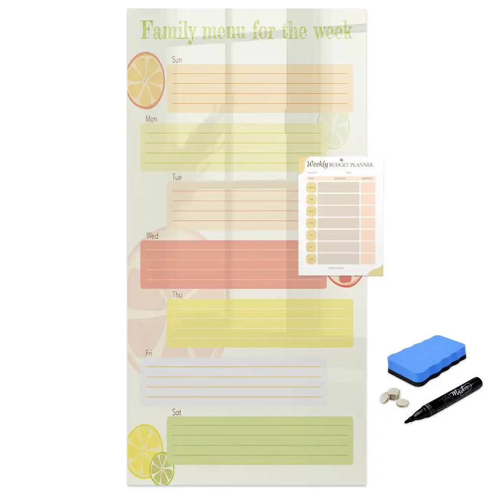 Tableau magnétique effaçable pour planning de menu