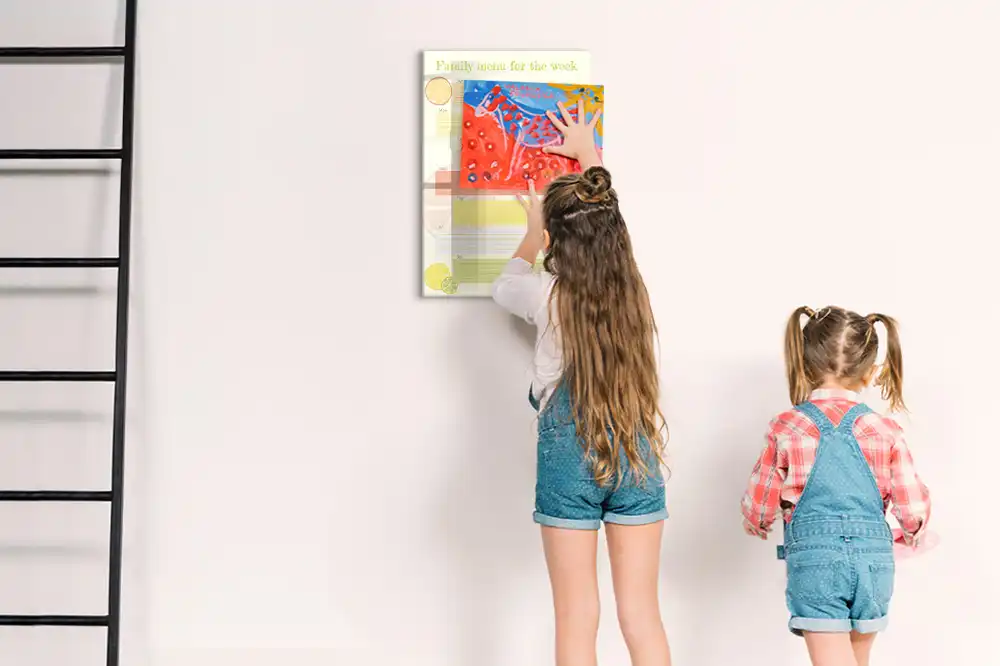 Tableau magnétique effaçable pour planning de menu