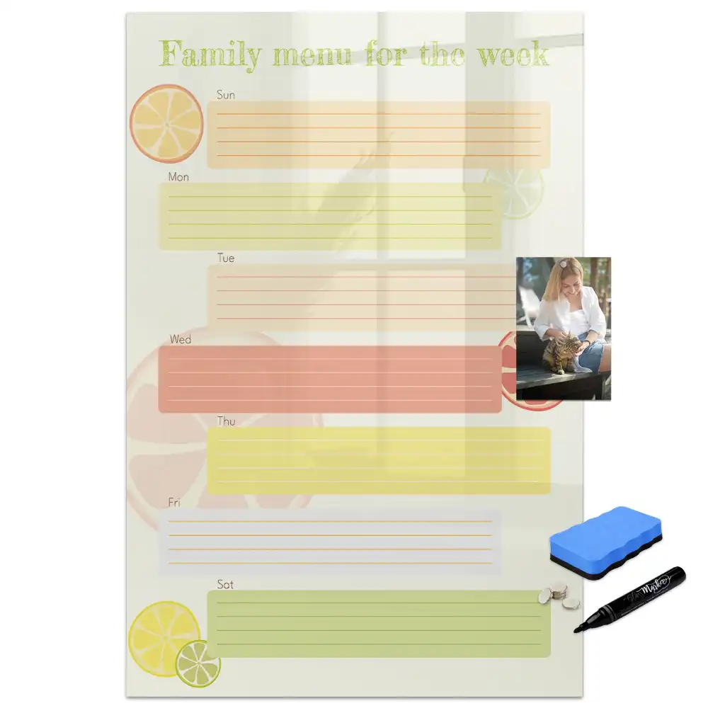 Tableau magnétique effaçable pour planning de menu