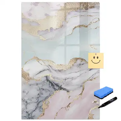 Tableau magnétique avec feutre en marbre naturel