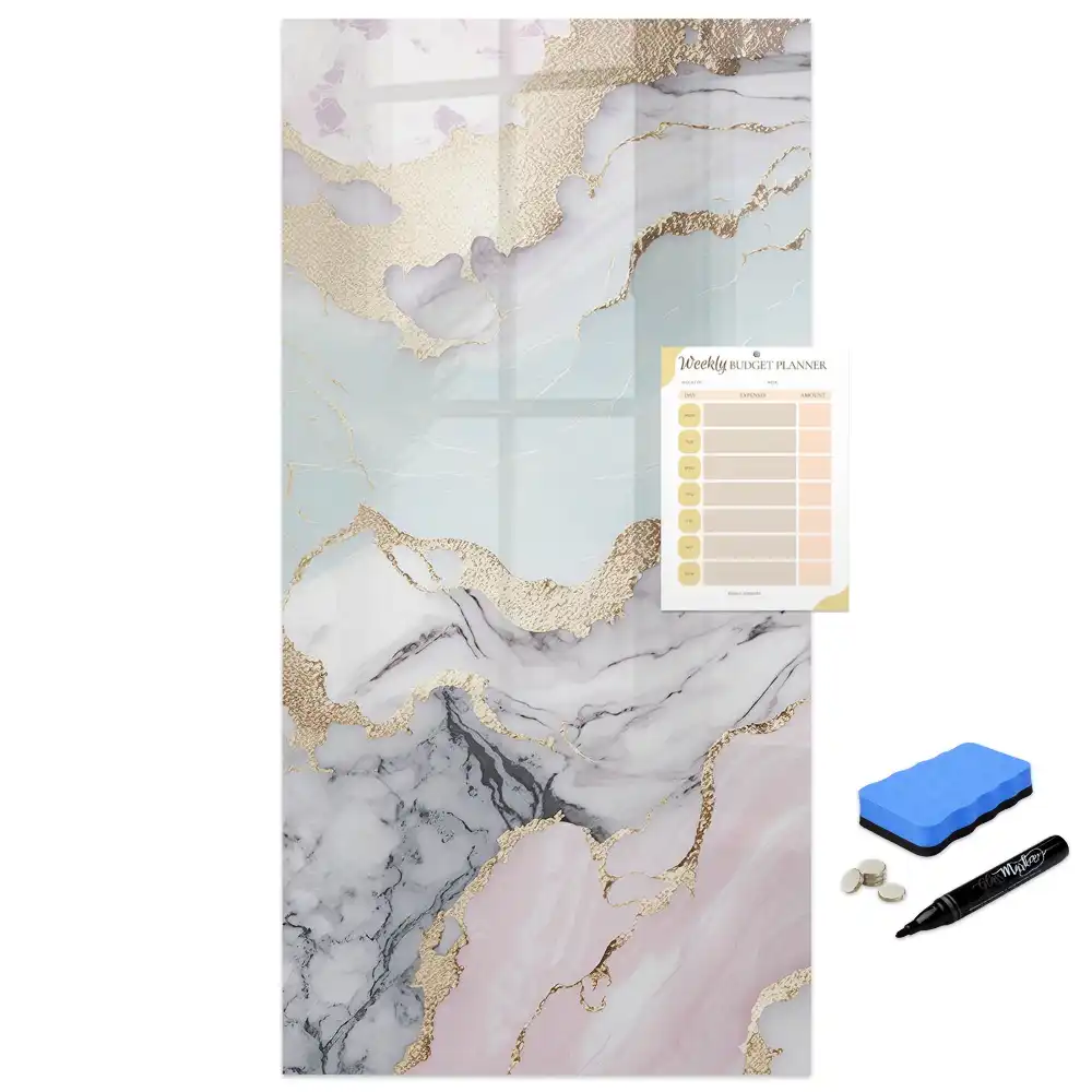 Tableau magnétique avec feutre en marbre naturel