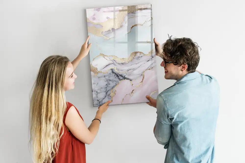 Tableau magnétique avec feutre en marbre naturel