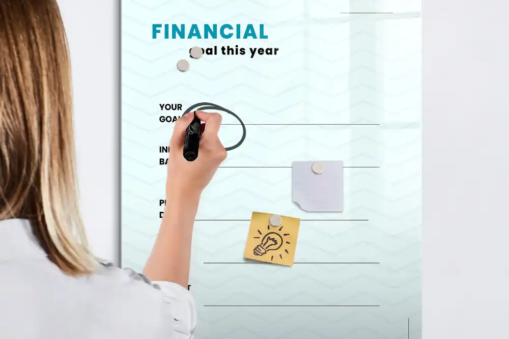 Tableau magnétique pour le suivi du budget familial