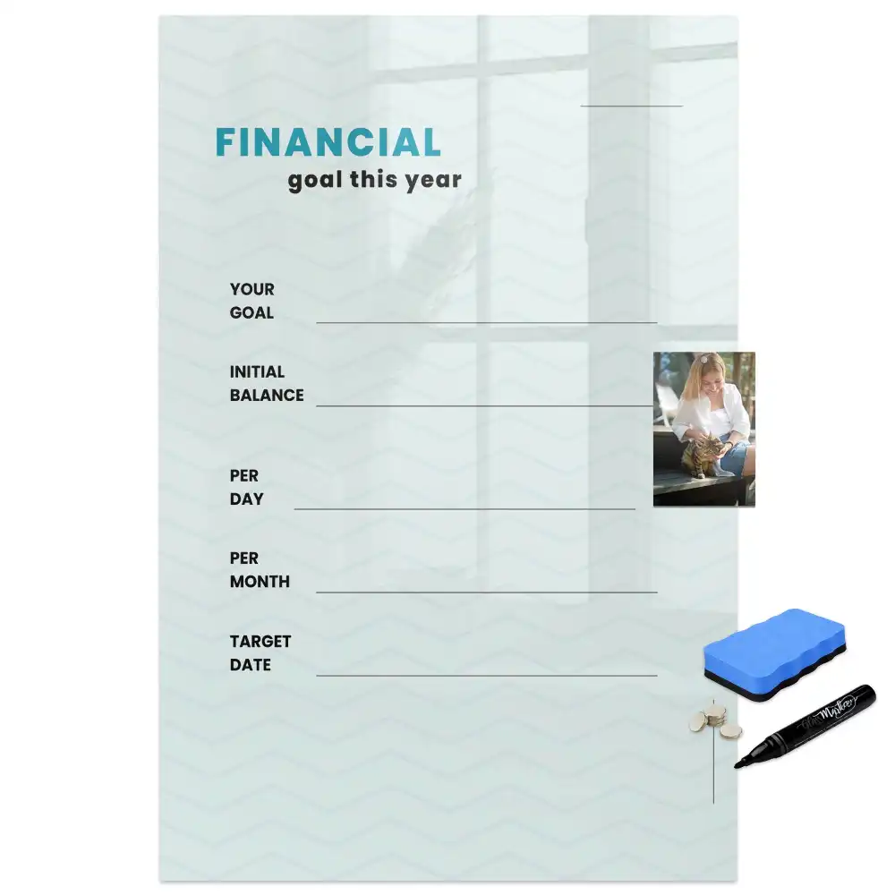 Tableau magnétique pour le suivi du budget familial