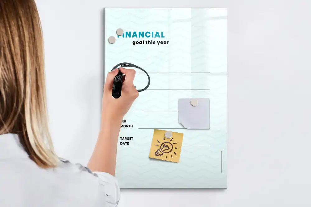 Tableau magnétique pour le suivi du budget familial