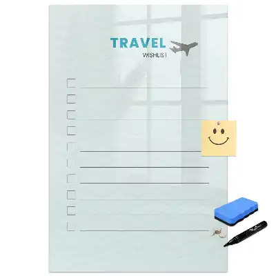 Tableau magnétique effaçable pour planification de voyage