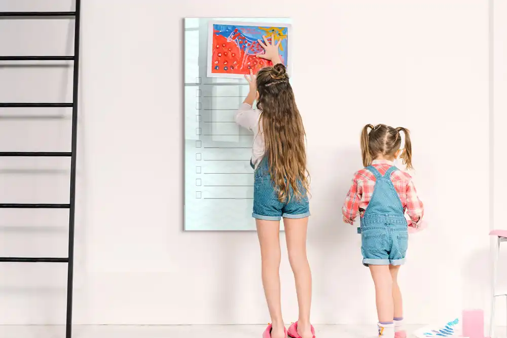 Tableau magnétique effaçable pour planification de voyage