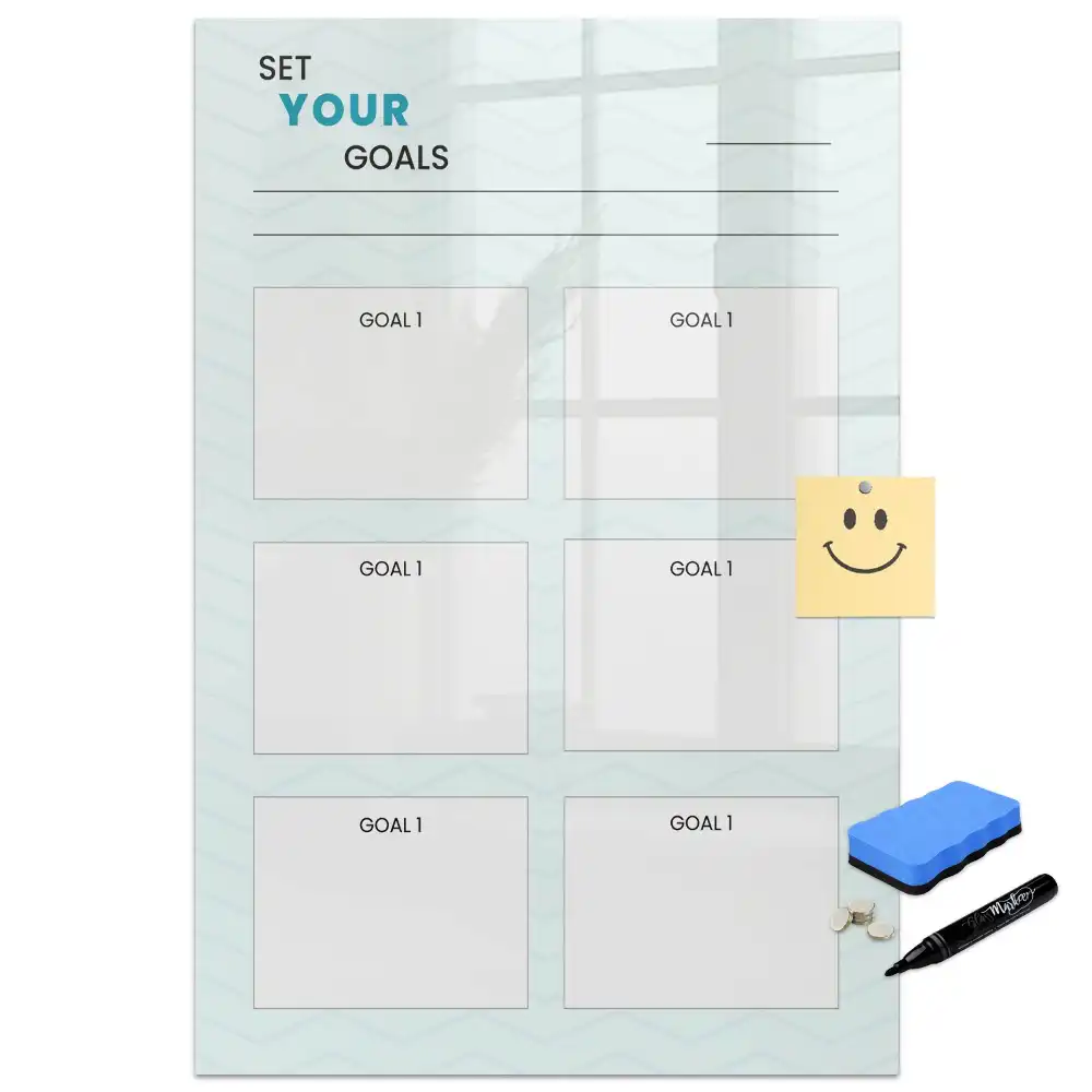 Tableau magnétique avec feutre pour fixation d'objectifs