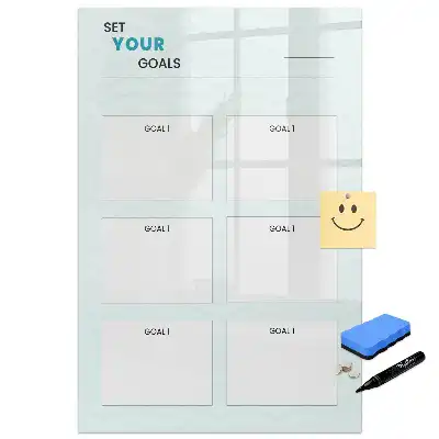 Tableau magnétique avec feutre pour fixation d'objectifs