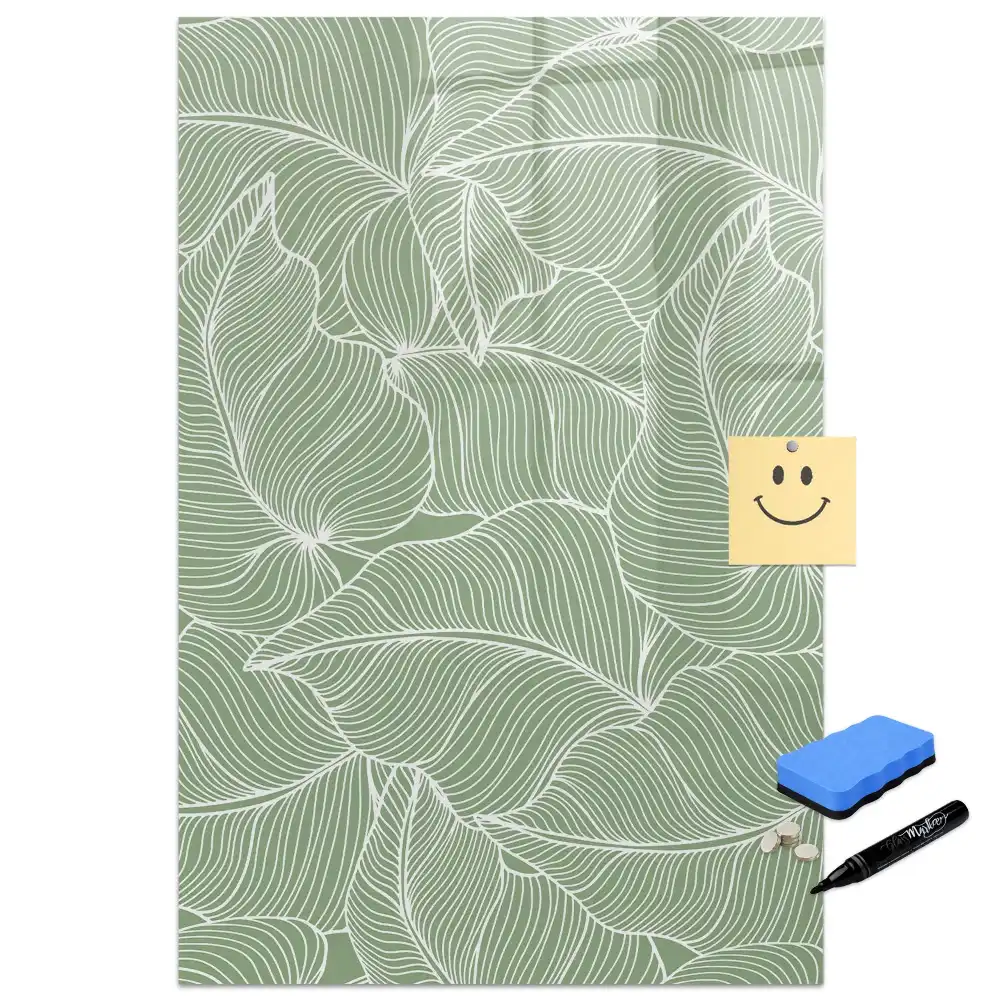 Tableau magnétique pour dessin à motif de grandes feuilles
