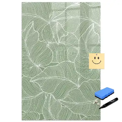 Tableau magnétique pour dessin à motif de grandes feuilles