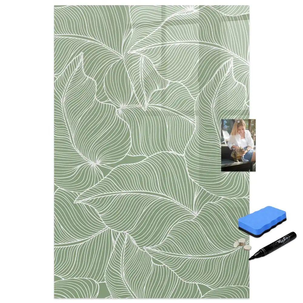 Tableau magnétique pour dessin à motif de grandes feuilles