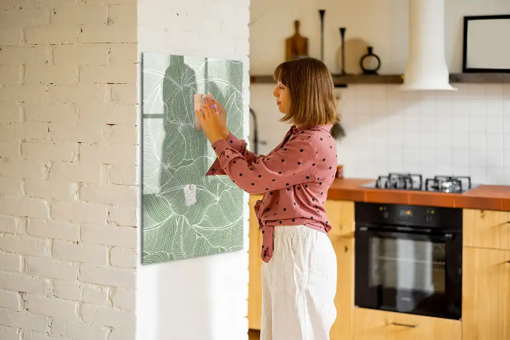 Tableau magnétique pour dessin à motif de grandes feuilles