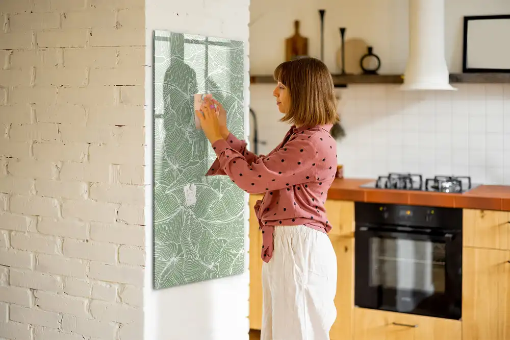 Tableau magnétique pour dessin à motif de grandes feuilles