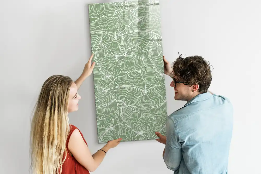 Tableau magnétique pour dessin à motif de grandes feuilles