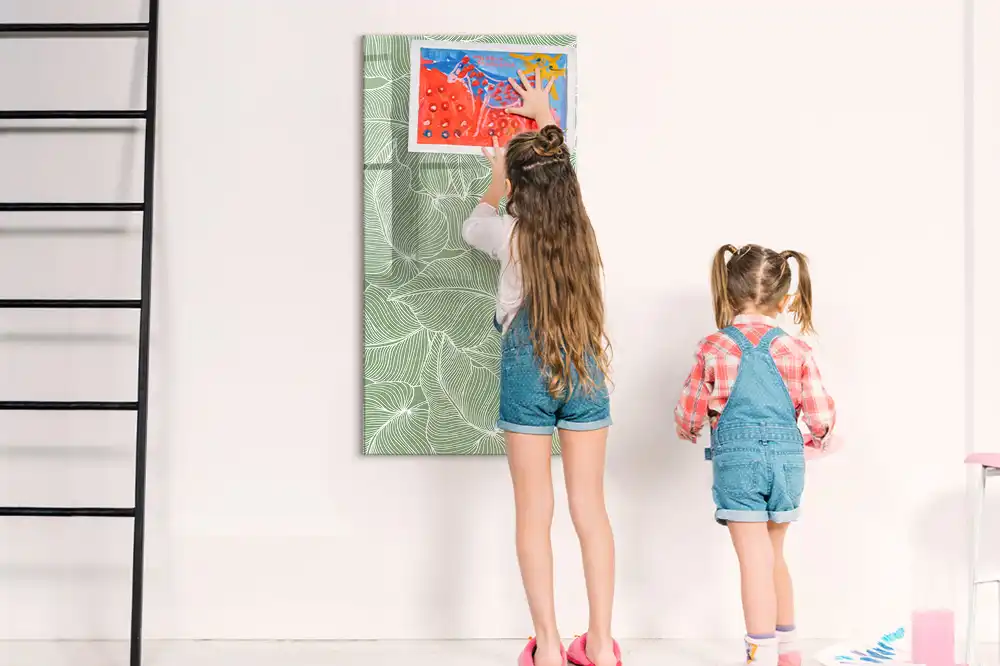 Tableau magnétique pour dessin à motif de grandes feuilles