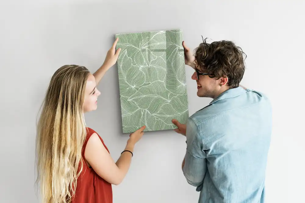 Tableau magnétique pour dessin à motif de grandes feuilles