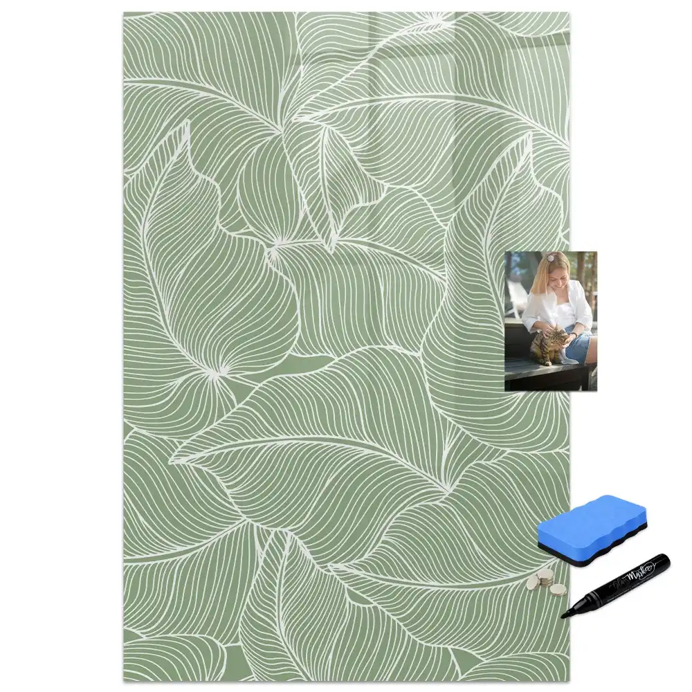 Tableau magnétique pour dessin à motif de grandes feuilles