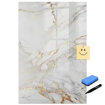 Tableau magnétique effaçable à motif marbre décoratif