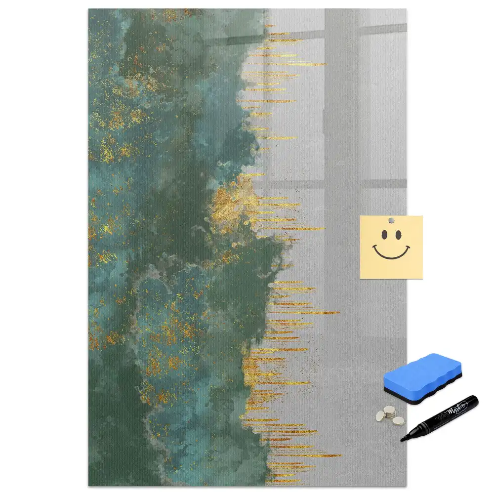 Tableau blanc magnétique effaçable à sec avec motif graphique décoratif