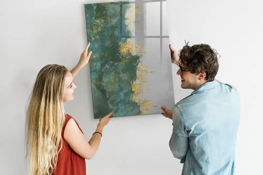 Tableau blanc magnétique effaçable à sec avec motif graphique décoratif